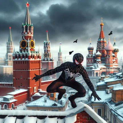 русский человек паук