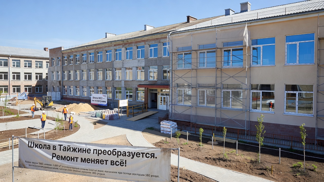 Школа в Тайжине преображается. Ремонт меняет всё!