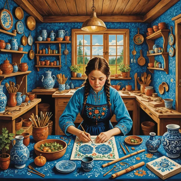 Хохлома синяя: подробная инструкция и важные нюансы